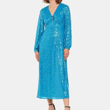 Whistles Sequin Keyhole Midi Dress 1