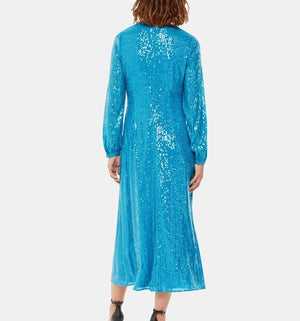 Whistles Sequin Keyhole Midi Dress 2