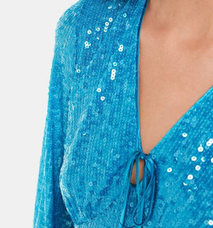 Whistles Sequin Keyhole Midi Dress 3