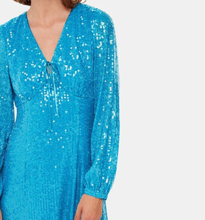 Whistles Sequin Keyhole Midi Dress 4