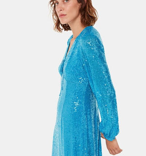 Whistles Sequin Keyhole Midi Dress 5