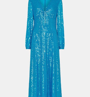 Whistles Sequin Keyhole Midi Dress 6