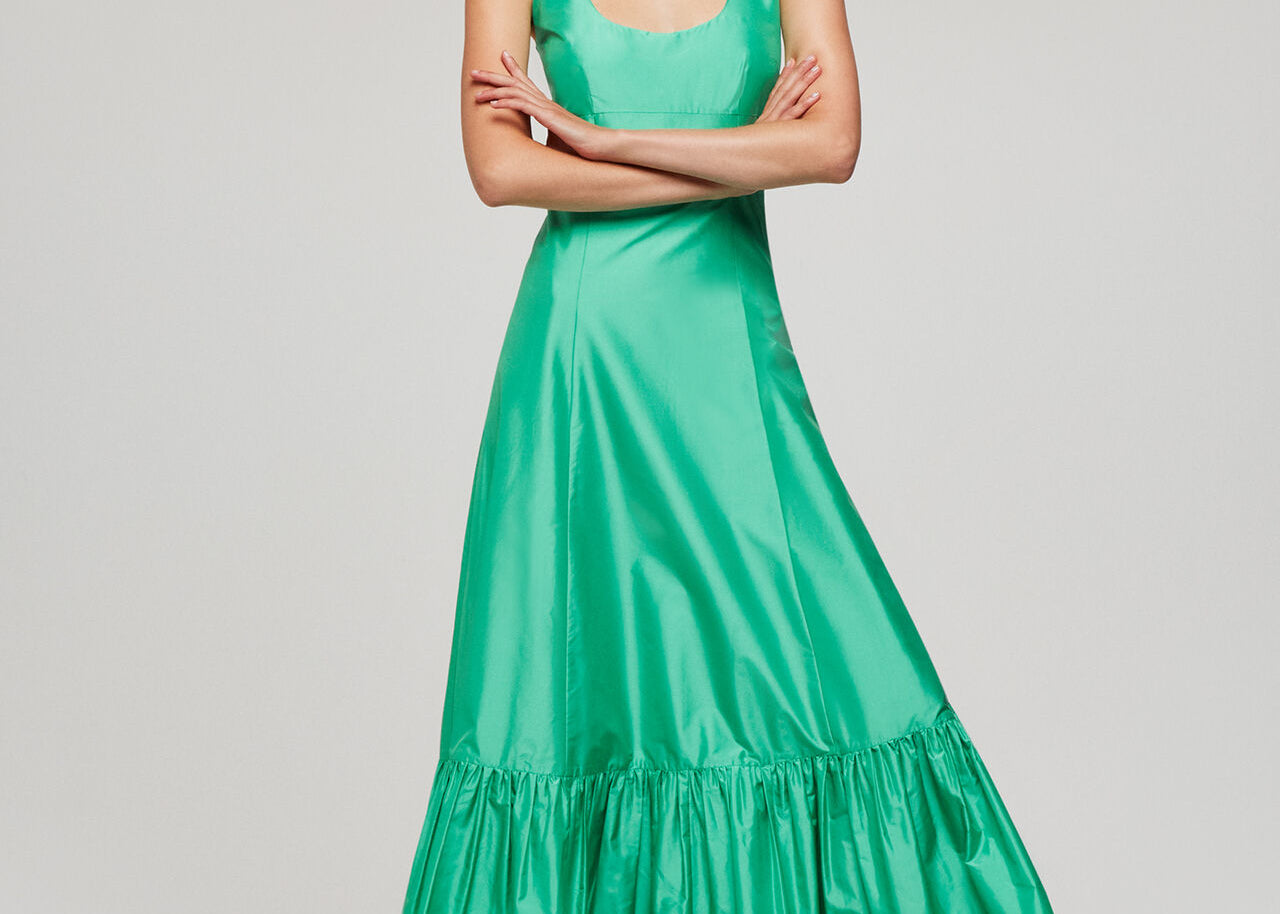 Whistles Taffeta Silk Blend Maxi Dress 4