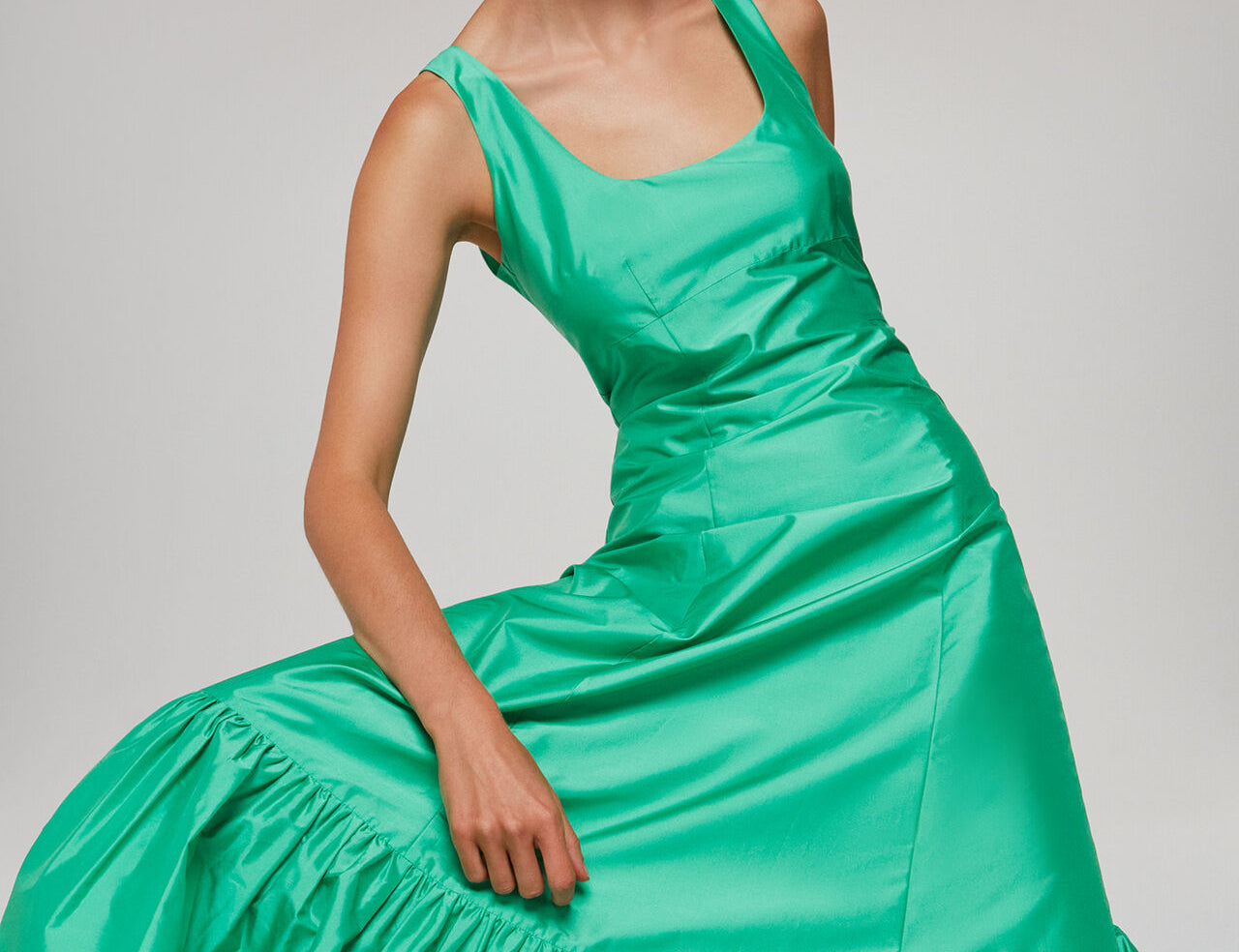Whistles Taffeta Silk Blend Maxi Dress 2