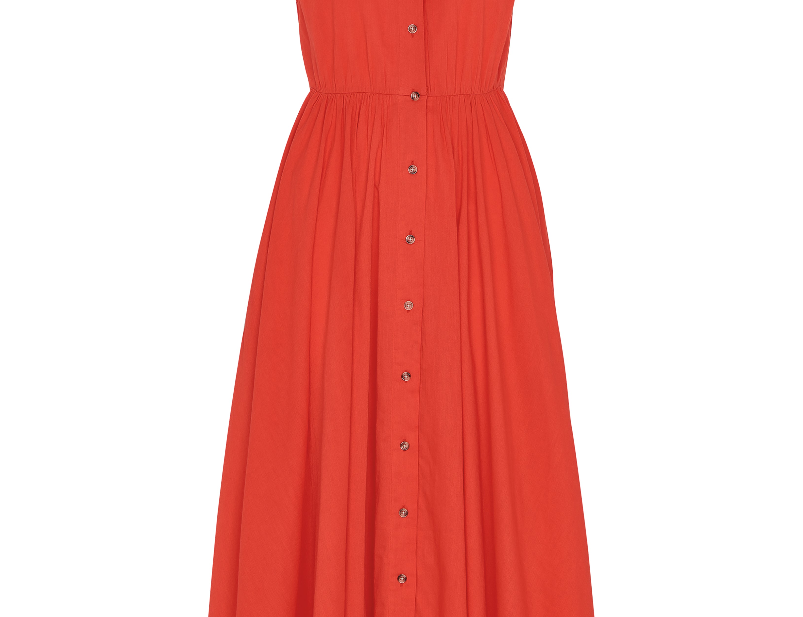Whistles V Neck Beach Dress in Red 2
