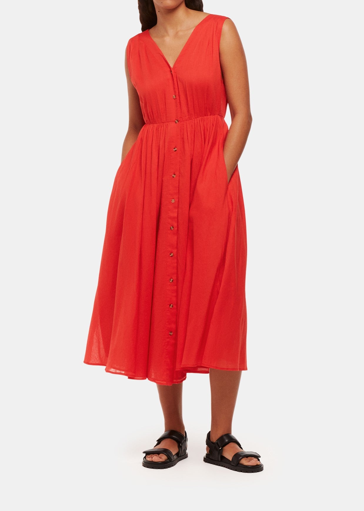 fitted lace wedding dress V Neck Beach Dress in Red Red