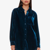Whistles Imperfect Velvet Oversized Shirt – Bleed (M) 1