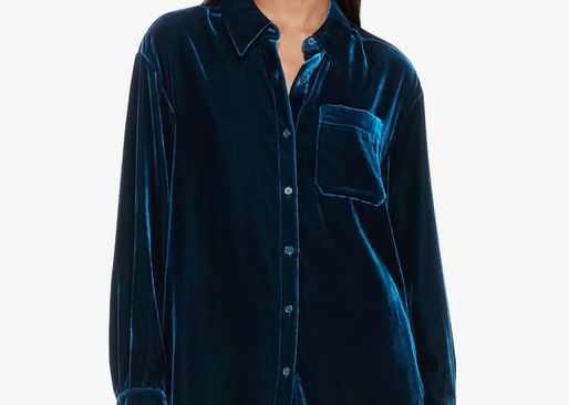 Whistles Imperfect Velvet Oversized Shirt – Bleed (M) 1