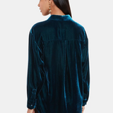 Whistles Imperfect Velvet Oversized Shirt – Bleed (M) 2