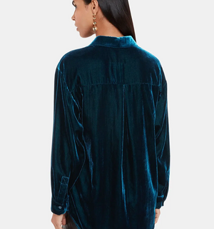 Whistles Imperfect Velvet Oversized Shirt – Bleed (M) 2