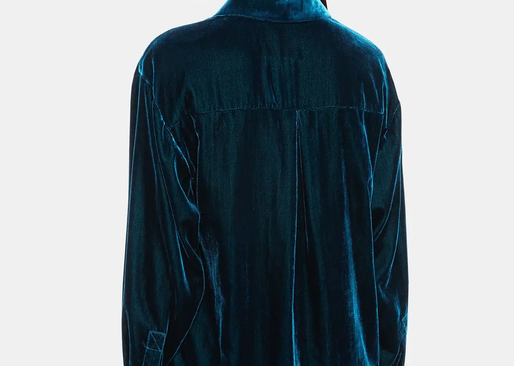 Whistles Imperfect Velvet Oversized Shirt – Bleed (M) 2