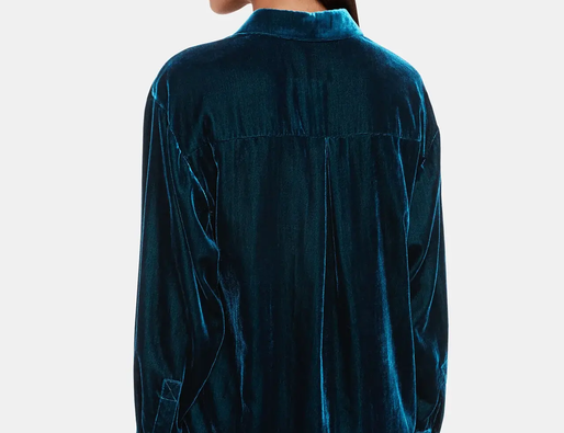 Whistles Imperfect Velvet Oversized Shirt – Bleed (M) 2