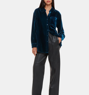 Whistles Imperfect Velvet Oversized Shirt – Bleed (M) 3