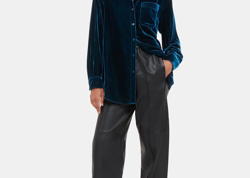 Whistles Imperfect Velvet Oversized Shirt – Bleed (M) 3