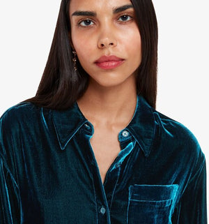 Whistles Imperfect Velvet Oversized Shirt – Bleed (M) 4