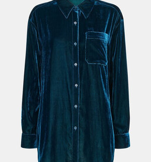 Whistles Imperfect Velvet Oversized Shirt – Bleed (M) 6