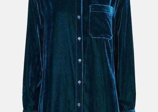 Whistles Imperfect Velvet Oversized Shirt – Bleed (M) 6