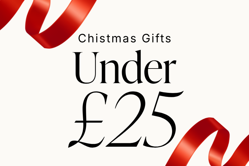 graphic saying luxury christmas gifts under £25
