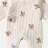 Charming Bear Boucle Wrap Babygrow Romper by Cozy Crew Club