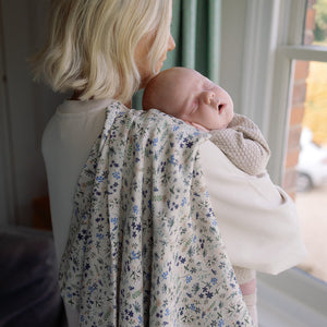 Ralphie Bear Wildflower Large Swaddle Muslin 2