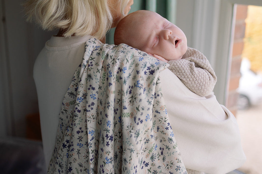 Ralphie Bear Wildflower Large Swaddle Muslin 2