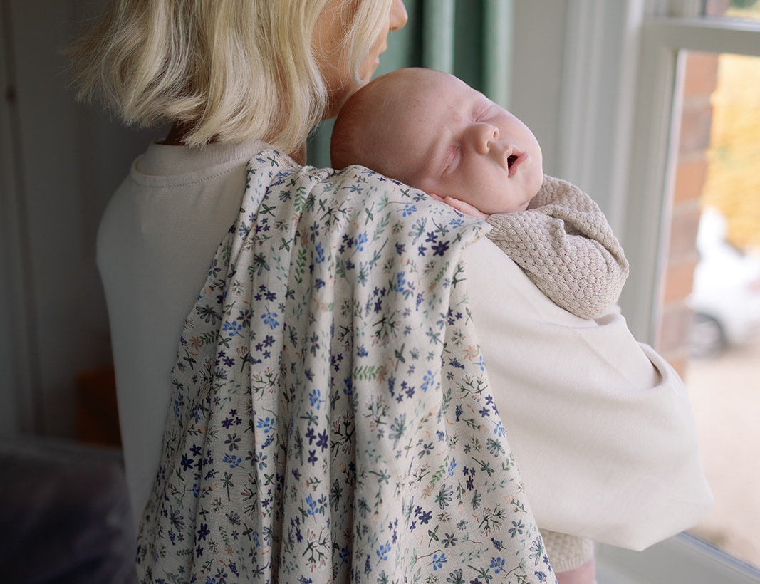 Ralphie Bear Wildflower Large Swaddle Muslin 2