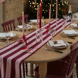 Avery Row Table Runner Bold Stripe Burgundy 3