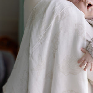 Ralphie Bear Seashell Large Swaddle Muslin 8