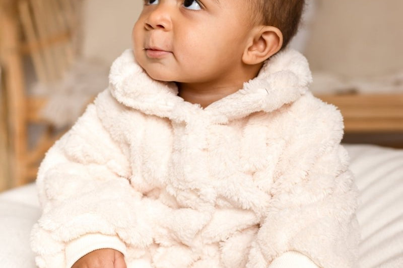 Fur-Lined Bear Fluffy Coat Romper baby all-in-one by Cozy Crew Club – image 8