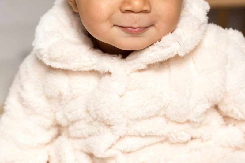 Fur-Lined Bear Fluffy Coat Romper baby all-in-one by Cozy Crew Club – image 7