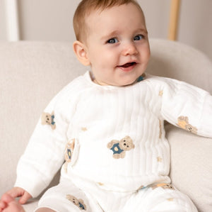Charming Bear Boucle Wrap Babygrow Romper by Cozy Crew Club – image 2