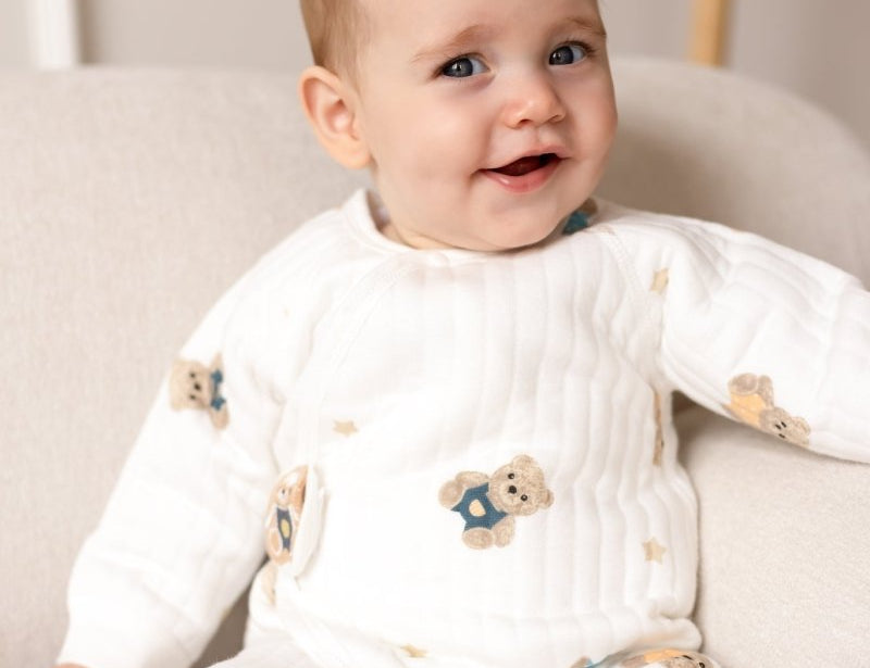 Charming Bear Boucle Wrap Babygrow Romper by Cozy Crew Club – image 2