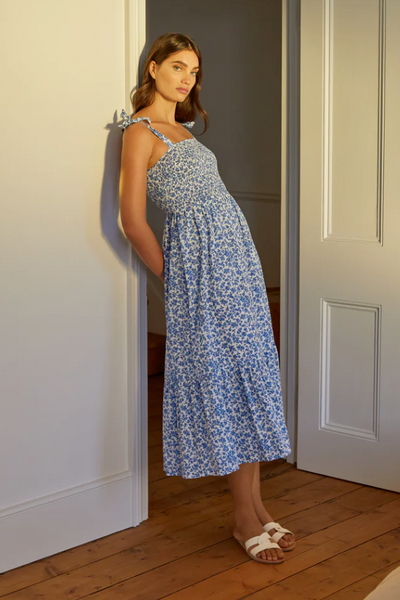 fresh rosebud maxi dress blue Albaray Sundress – For The Creators Service members looking sharp! collection-occasion-dresses Length:Unhemmed Fabric is very stretchy