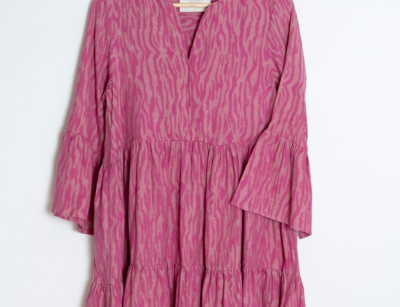 Julia Cotton Dress Raspberry