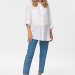 Pietro Brunelli Lisa Oversized Maternity Shirt in White
