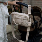 Ralphie Bear Ralphie Bear Quilted Changing Stroller Bag Beige Scallop 2