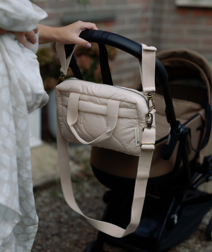Ralphie Bear Ralphie Bear Quilted Changing Stroller Bag Beige Scallop 2