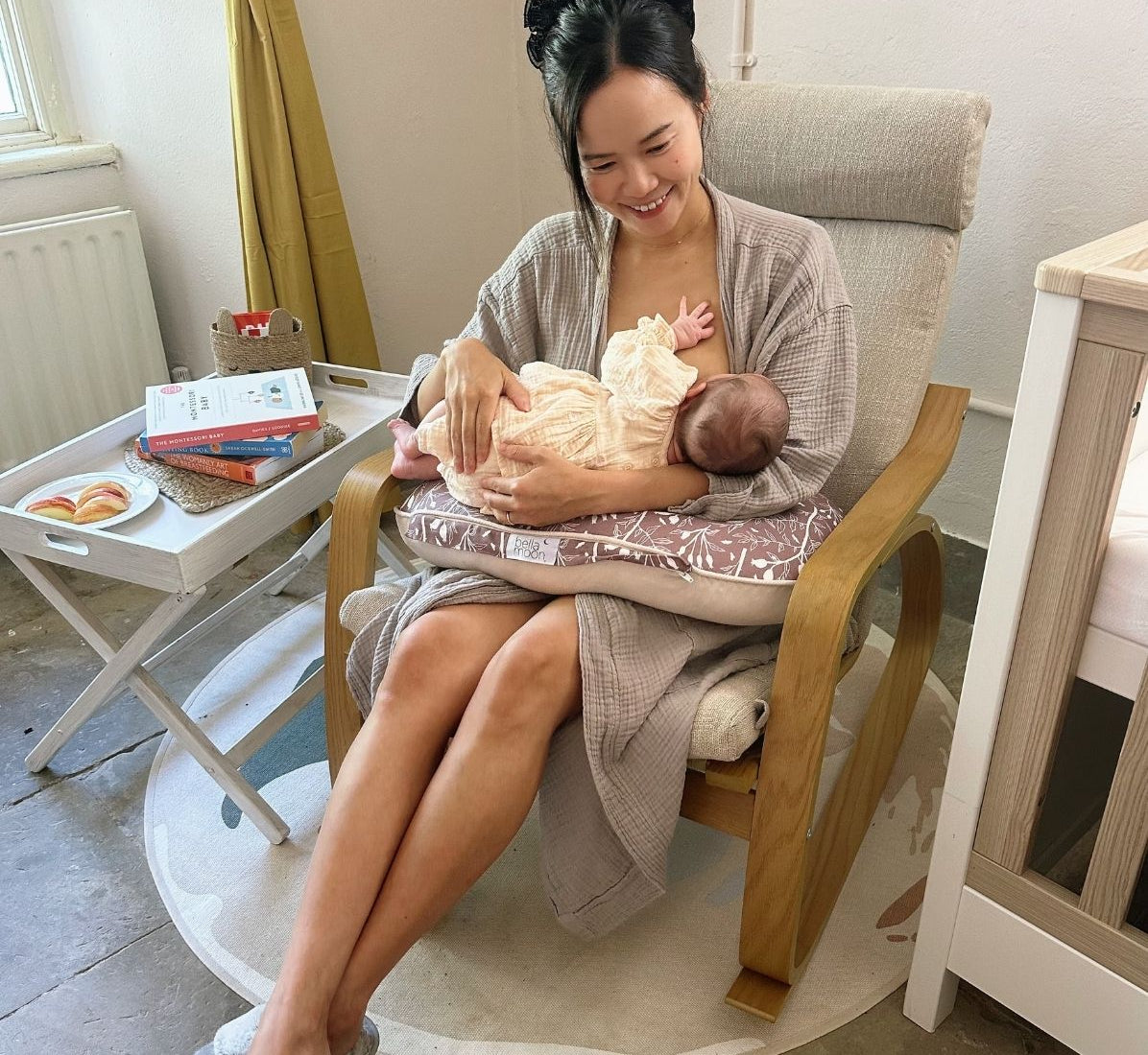 BellaMoon Mini Moon Feeding Pillow Rosehip 7