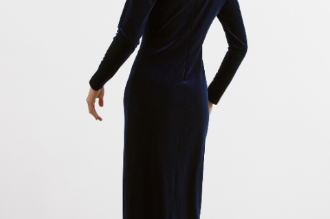maxi midnight velvet dresses Zala Fringey Maxi Dress