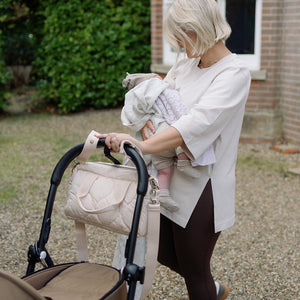 Ralphie Bear Ralphie Bear Quilted Changing Stroller Bag Beige Scallop 8