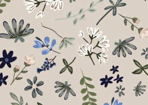 Floral patterned paper with 'Ralphie Bear' branding on a white background