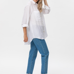 Pietro Brunelli Lisa Oversized Maternity Shirt in White