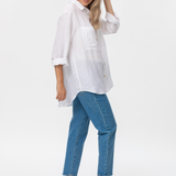 Pietro Brunelli Lisa Oversized Maternity Shirt in White