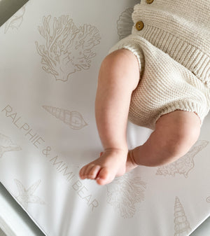 Ralphie Bear Seashell Anti Roll Wedge Changing Mat 2