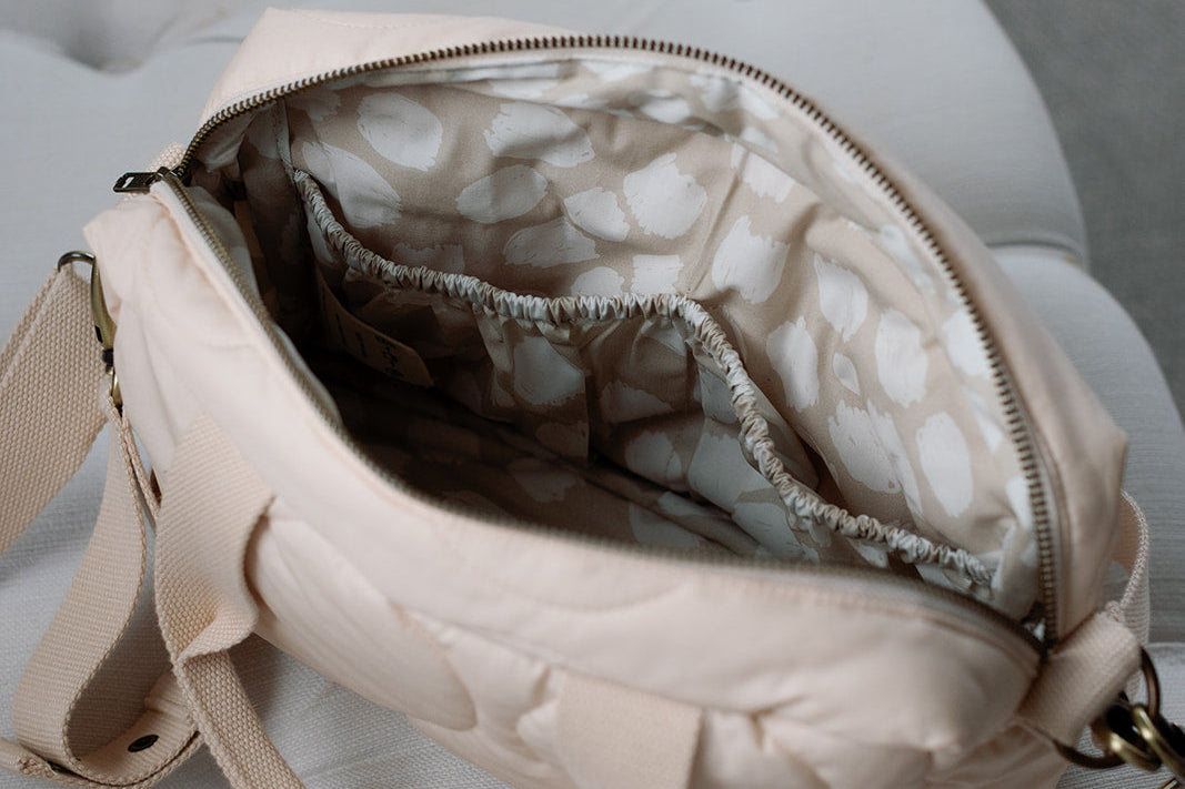 Ralphie Bear Ralphie Bear Quilted Changing Stroller Bag Beige Scallop 12