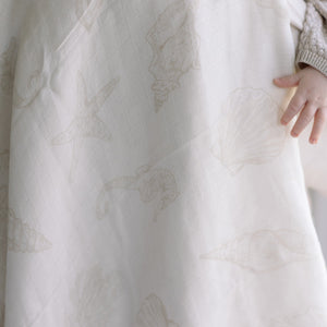 Ralphie Bear Seashell Large Swaddle Muslin 2