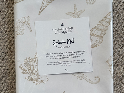 Ralphie Bear Seashell Splash Mat 1
