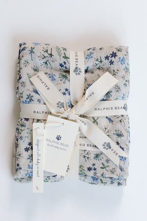 Ralphie Bear Wildflower Large Swaddle Muslin 1