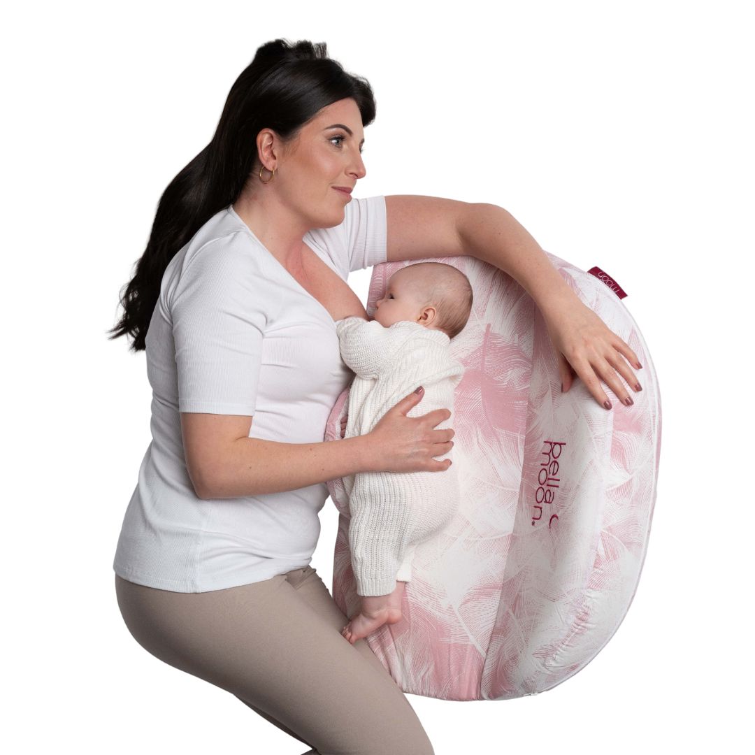 BellaMoon Lie Down Feeding Pillow Feather Nest 1