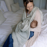 Ralphie Bear Gingham Sage Large Swaddle Muslin 8